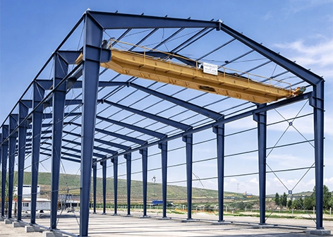 Pre-fabricated steel building structure with industrial shed framing sourced from India for export